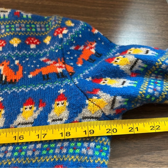 Crewcuts Blue Wool Sweater with Fox and Snowman Design (Youth) 16 - Picture 7 of 9